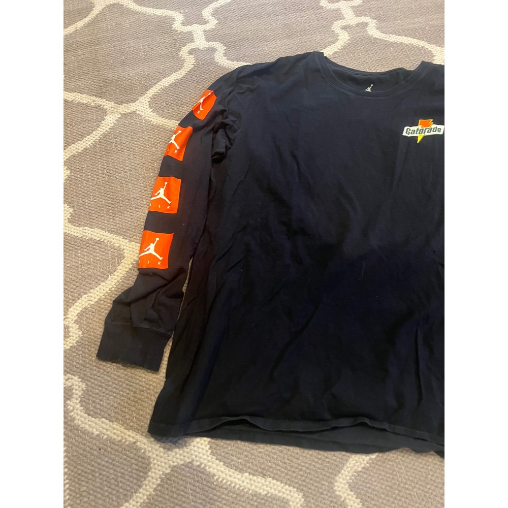 Jordan x Gatorade Long Sleeve Shirt Mens XL Black Jumpman Be Like Mike Logo - Picture 4 of 8